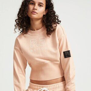 P.E Nation Sprint Shot Nude Pullover Sweatershirt NWT Size Medium